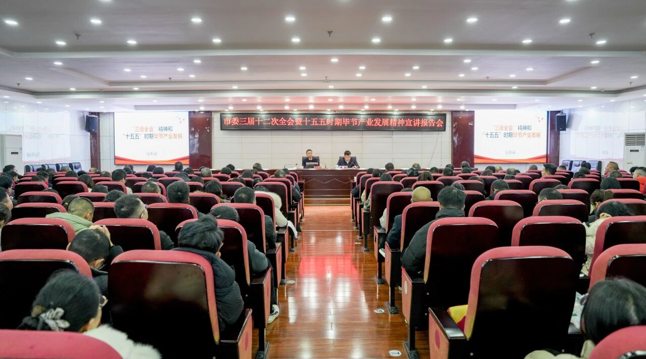            市委副秘書長、市委政研室主任陸有斌為我院教職工作市委三屆十二次全會(huì)暨“十五五”時(shí)期畢節(jié)產(chǎn)業(yè)發(fā)展精神宣講